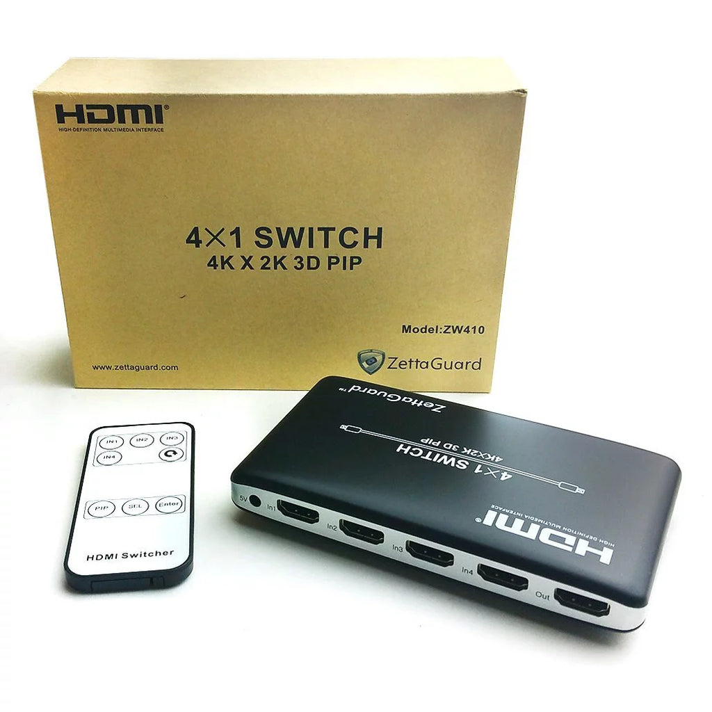 4 Port 4K HDMI Switch with PIP and IR Remote Control O382639