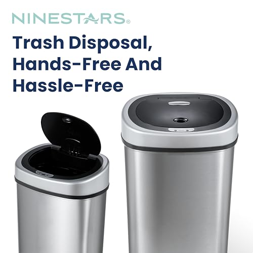 Automatic Touchless Trash Can 13 Gal Stainless Steel Z1444