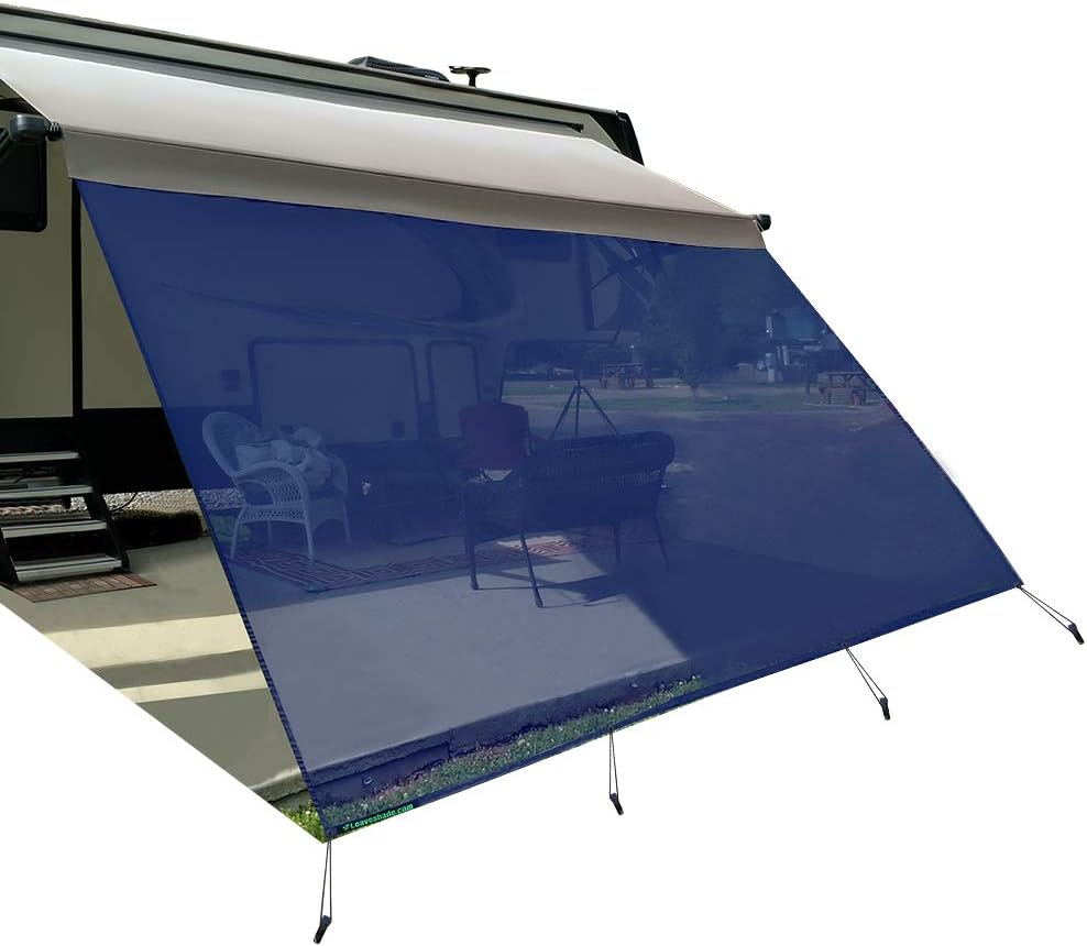 Black Mesh RV Awning Sun Shade 8' X 20'3'' O965810