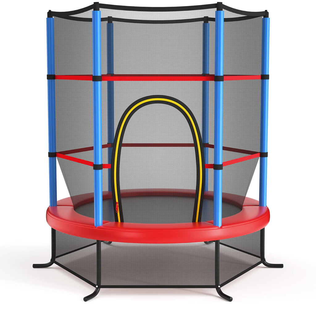 55'' Recreational Trampoline with Enclosure Net O4426
