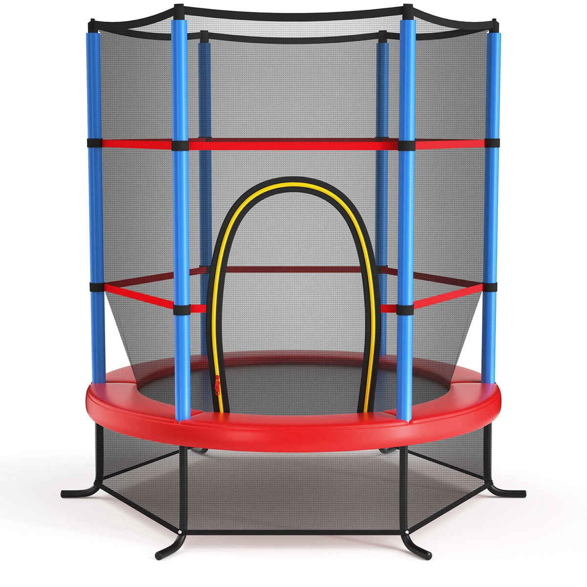 55'' Recreational Trampoline with Enclosure Net O4426