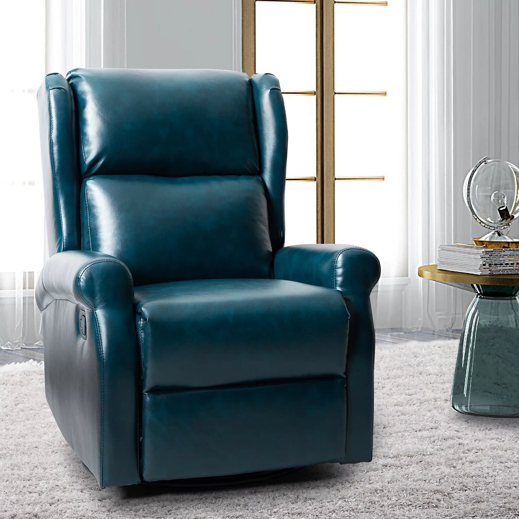 Turquoise Faux Leather Recliner Armchair E209