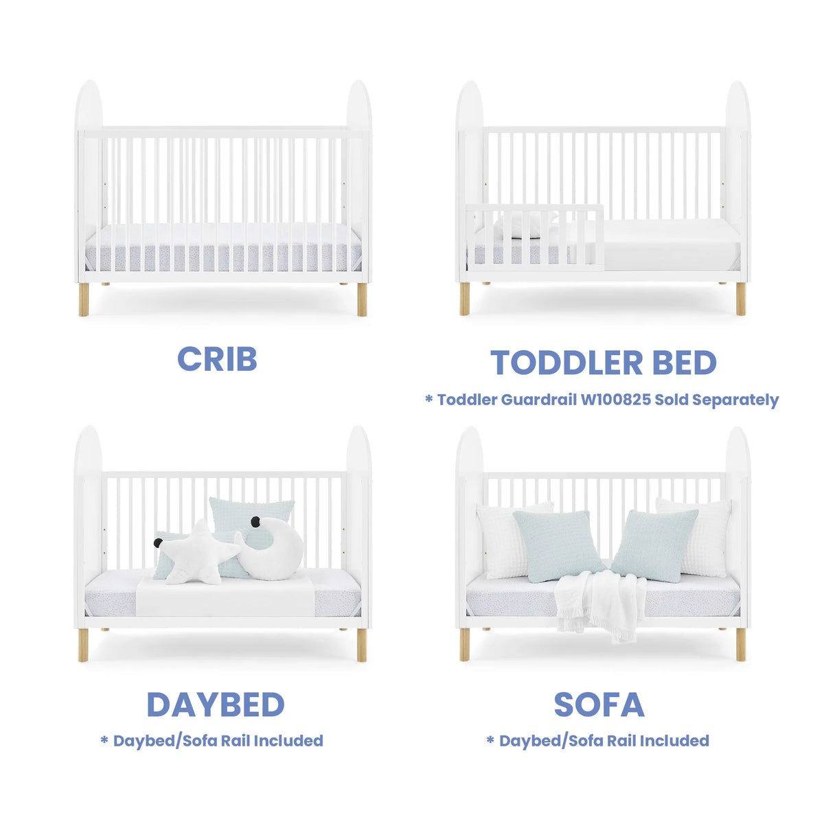 4-in-1 Convertible Crib L6649
