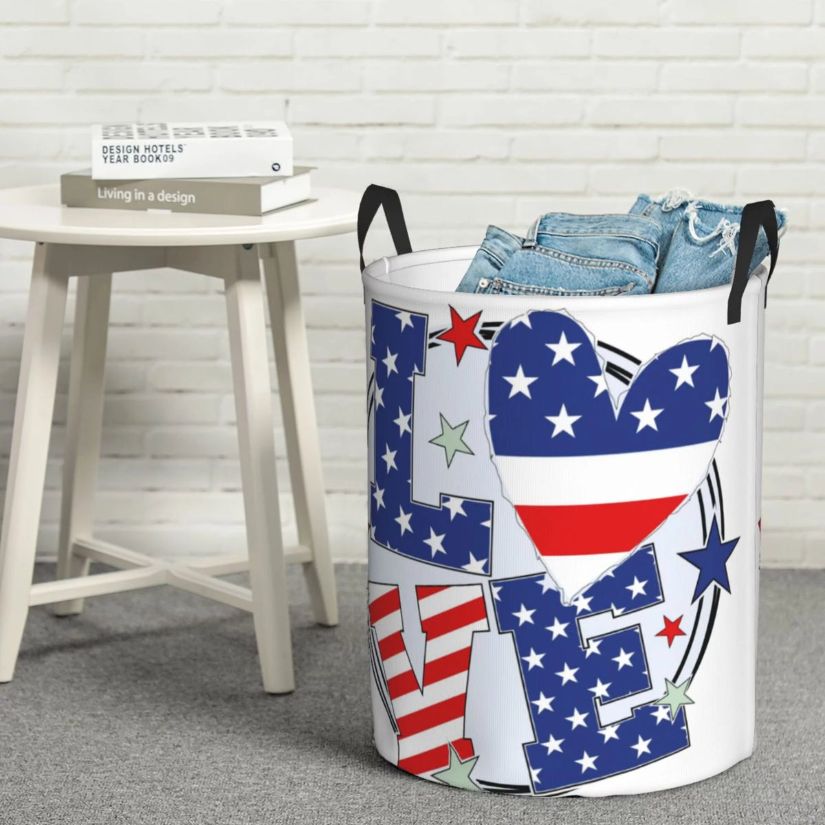 Round Waterproof Collapsible Laundry Basket P207316