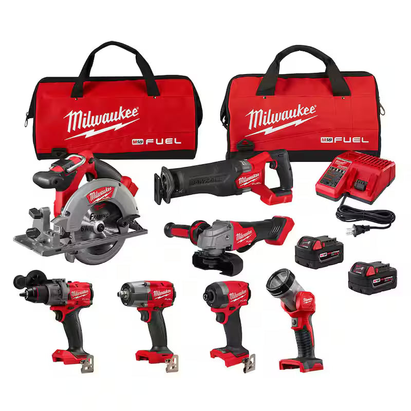 18V Lithium-Ion Brushless Cordless Combo Kit with Two 5.0 Ah Batteries (7-Tool) Q78989