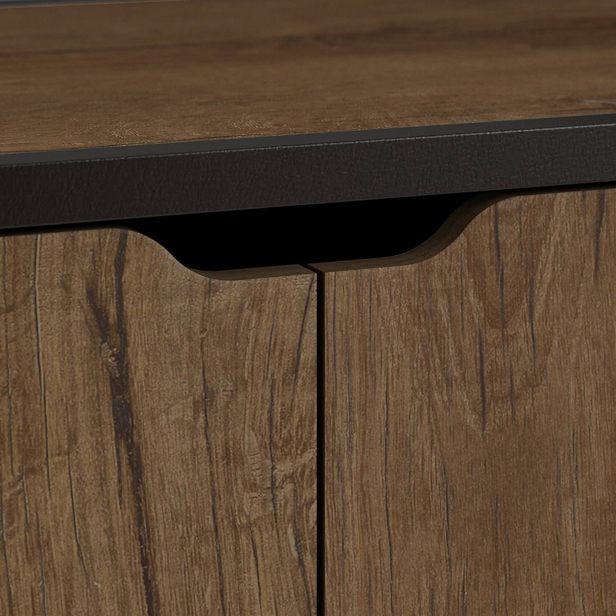 Small Storage Cabinet with Doors in Rustic Brown S889344