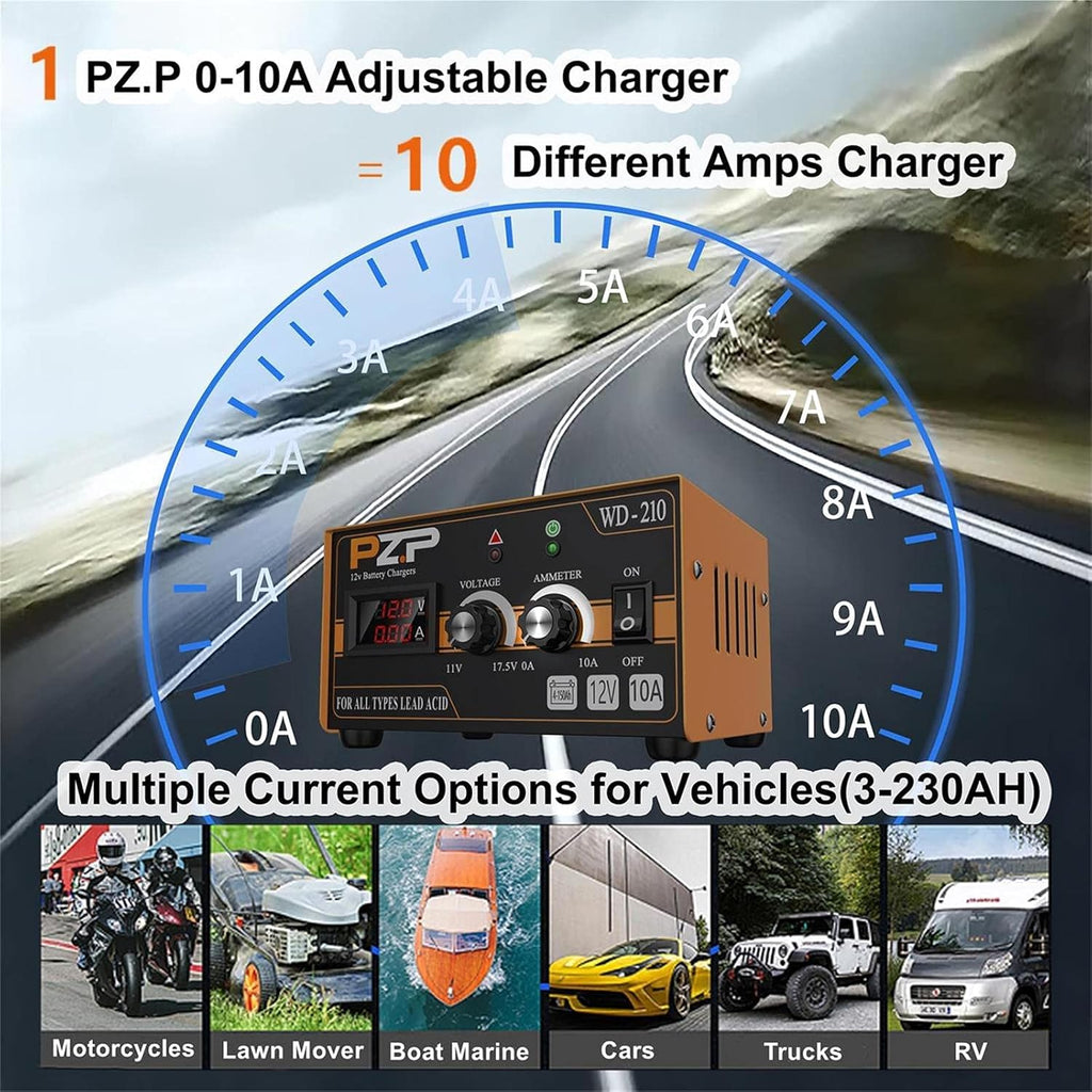 12V/24V Manual Battery Charger T765