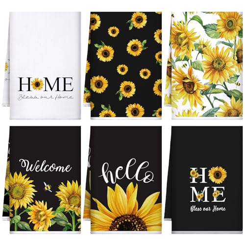 6 Pieces Christmas Kitchen Towels 16 x 24 Inch Q120200