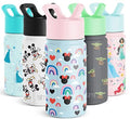 Kids Water Bottle with Straw Lid, Insulated Stainless Steel, 14oz V999592