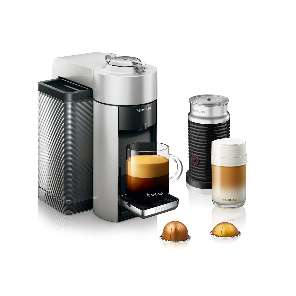 Silver Coffee and Espresso Machine with Aeroccino I4230