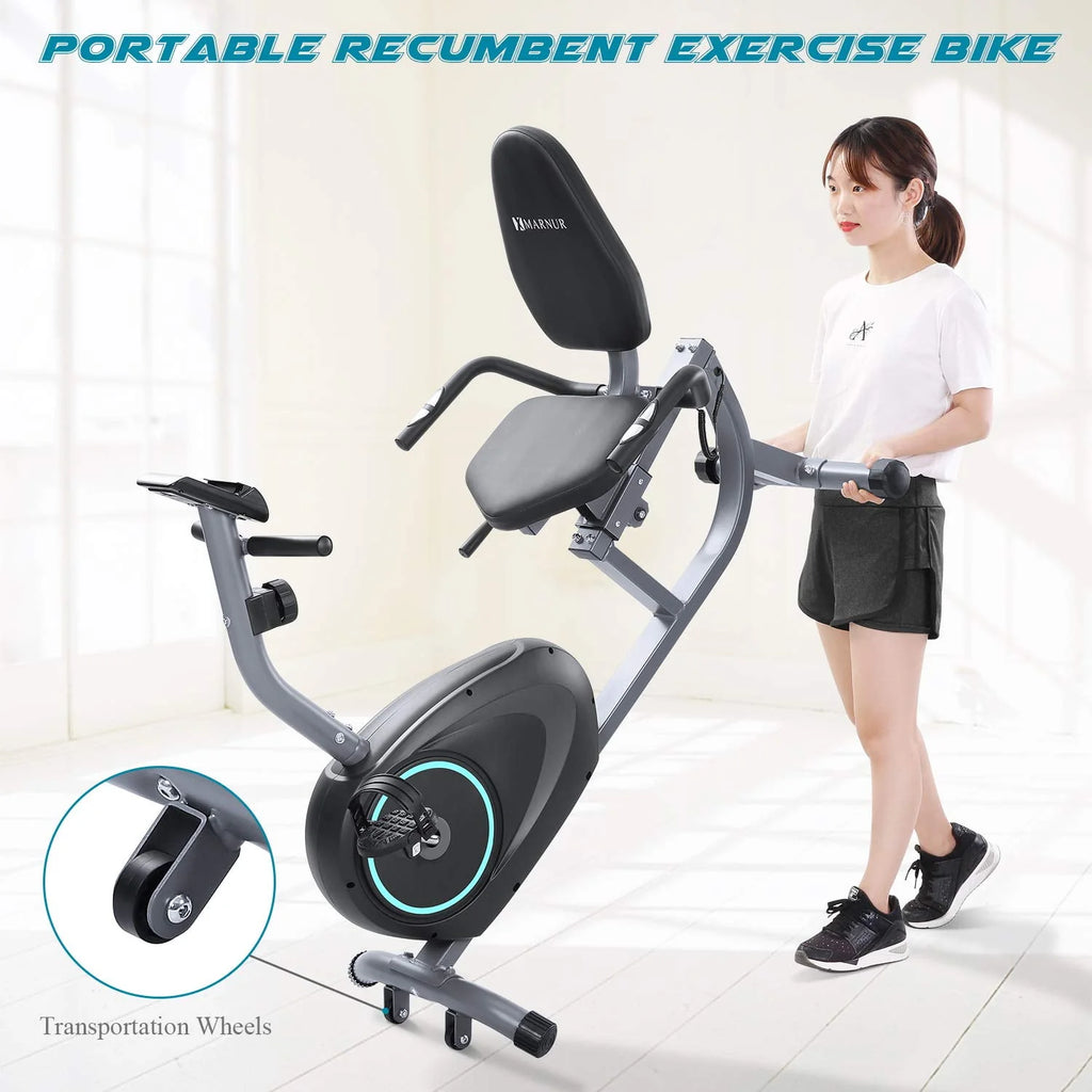 Recumbent Exercise Bike with 8 Levels Adjustable Resistance Y937107