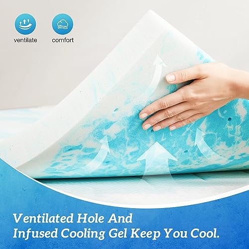 3 Inch Gel Infused Memory Foam Mattress Topper Full F8443