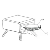 Portable Stainless Steel Gas Pizza Oven with 14" Pizza Stone L94568