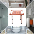 Teak Shower Stool Non-Slip Adjustable U707