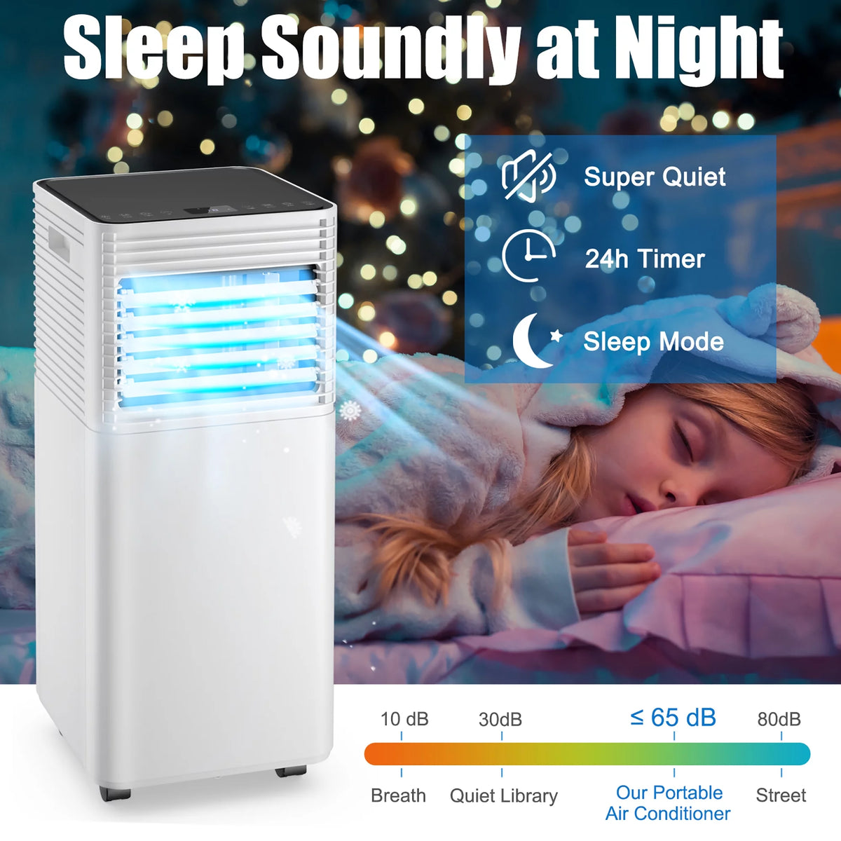 5000 BTU Portable Air Conditioner 3-in-1 Black F108512
