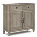 2 Door Accent Cabinet Distressed Gray D233