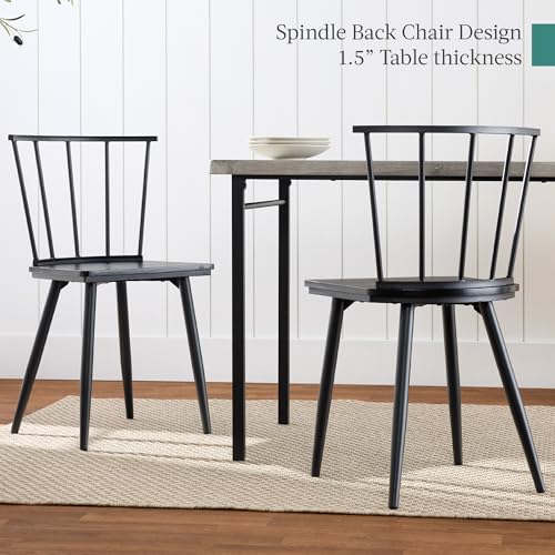 4-Piece Dining Table Set with 2 Chairs and Bench T451