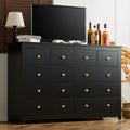 White 10 Drawer Wood Dresser E8396