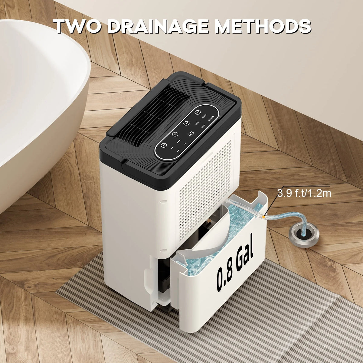 70 Pint 4,500 sq. ft. Dehumidifier with 0.8 gal Water Tank R70812