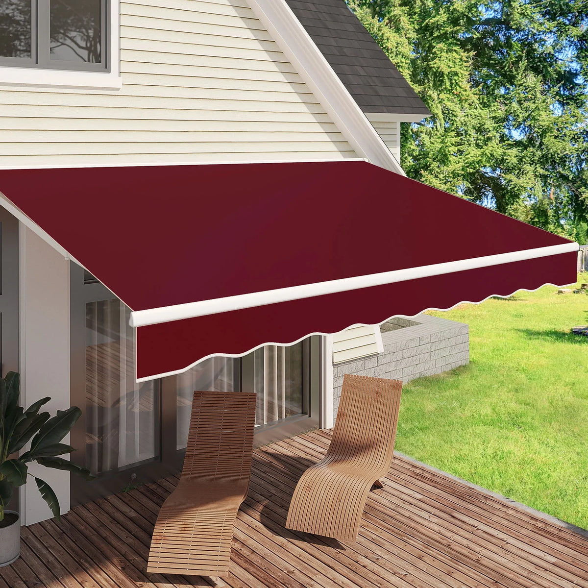 13' x 8' Retractable Patio Awning P9702