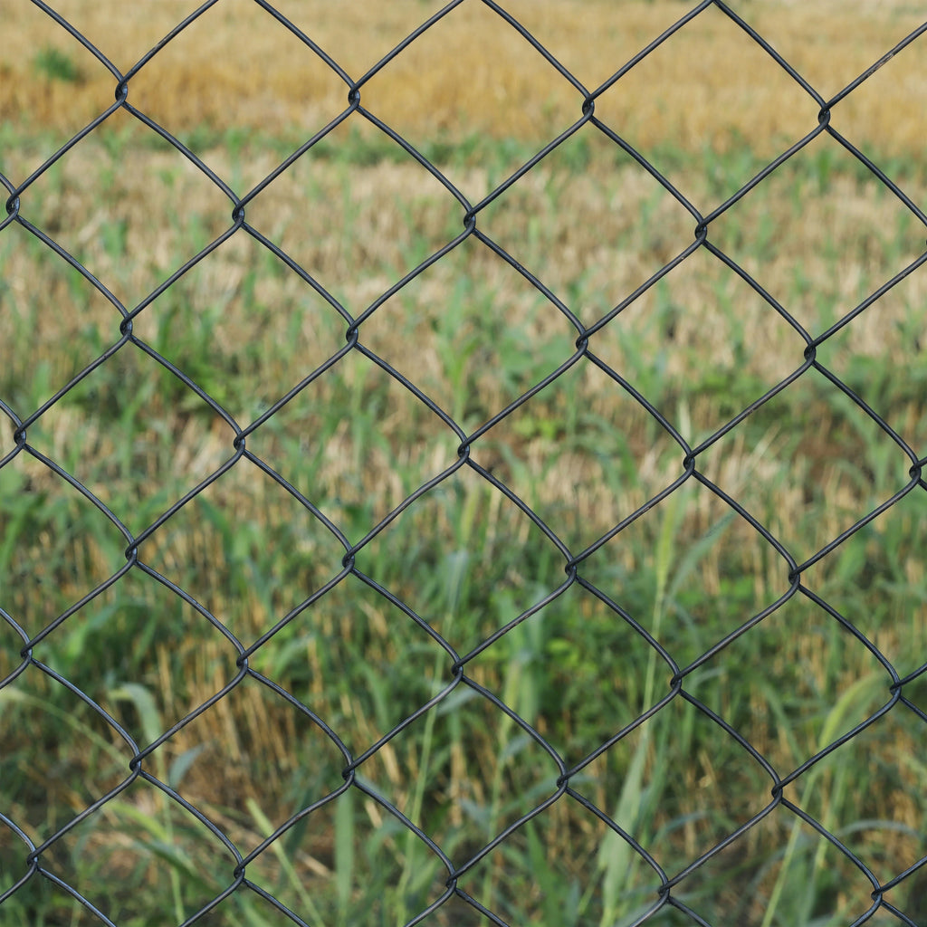 Black PVC Coated Chain Link Steel Fence 5X50 ft T5154