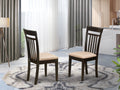 Fabric Dining Chairs in Cappuccino Set of 2 I951