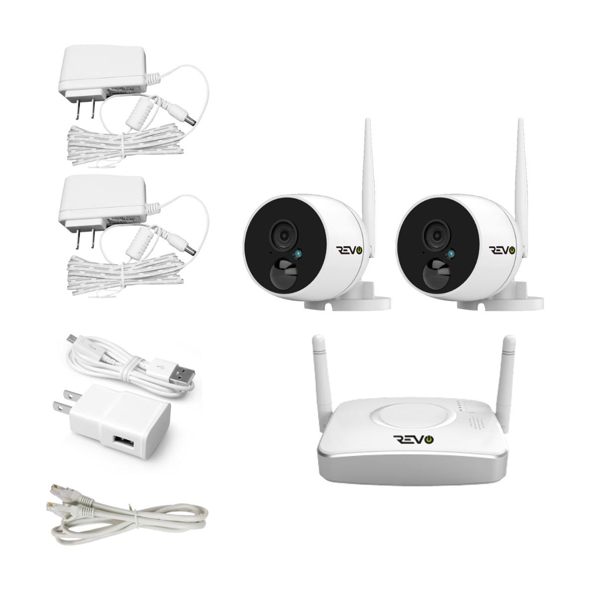 Wireless Gateway Security System with 32GB Micro SD Card & 2x 1080p Bullet Cameras F416139