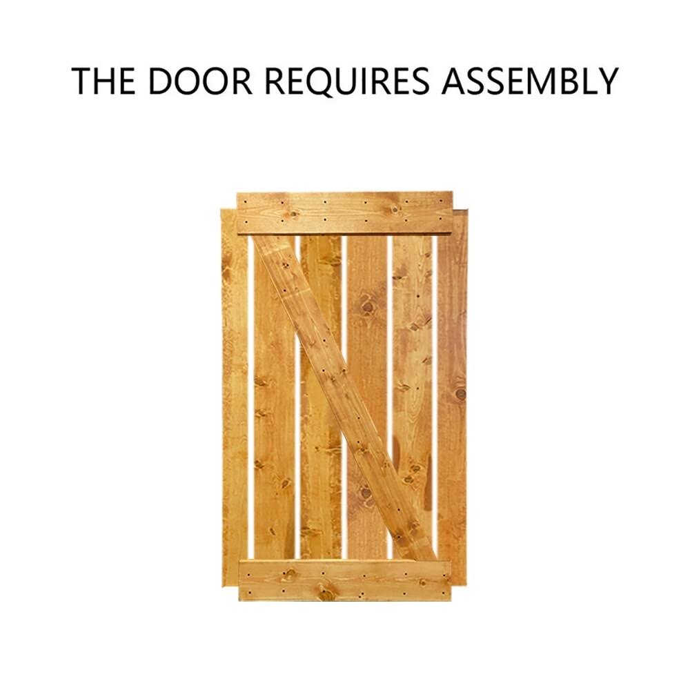 Stained Double Barn Door with Hardware Kit I52600