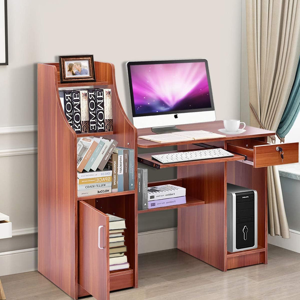 Computer Desk with Storage Cabinet & Drawer U66422