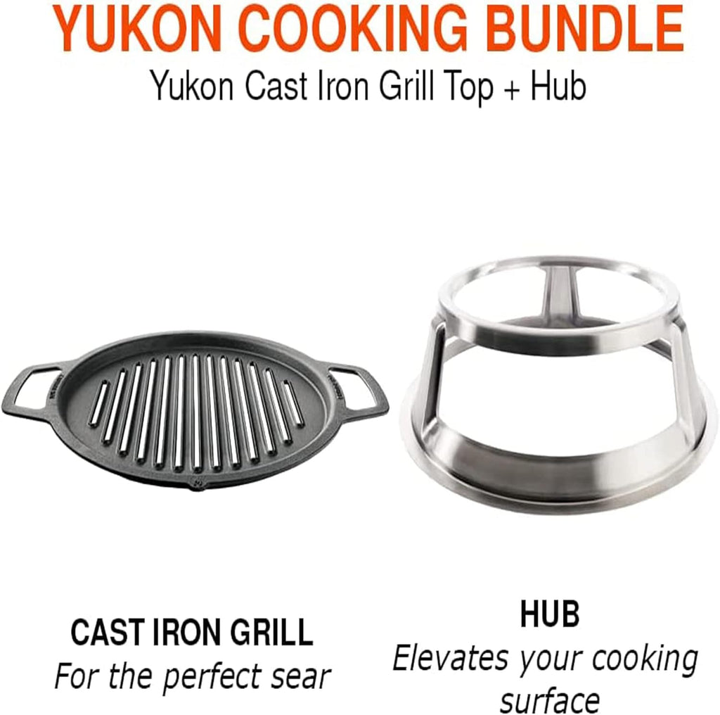 Cast Iron Cooktop with Stainless Steel Hub E759711
