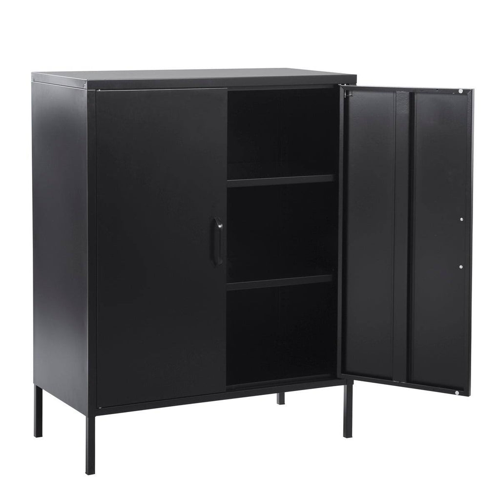 White Metal 2-Door Storage Cabin F85315