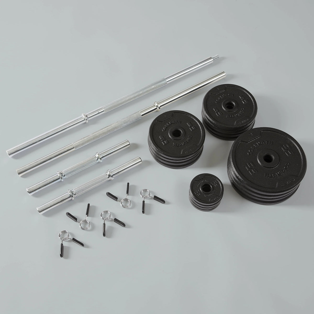110lb Adjustable Weight Set with Barbell and Dumbbells B1745