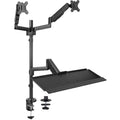 Black Dual Monitor Sit-Stand Desk Mount 17" to 32" T83163