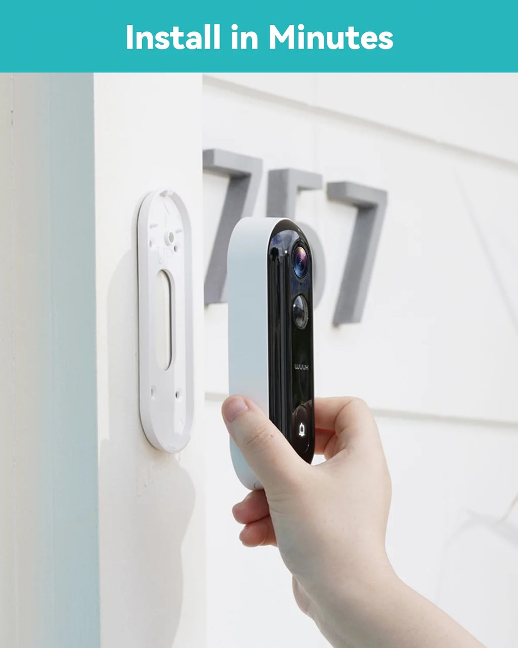 2K Wireless Battery Powered Video Doorbell Camera T62856