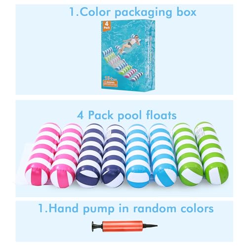 4 Pack Inflatable Pool Floats V40110
