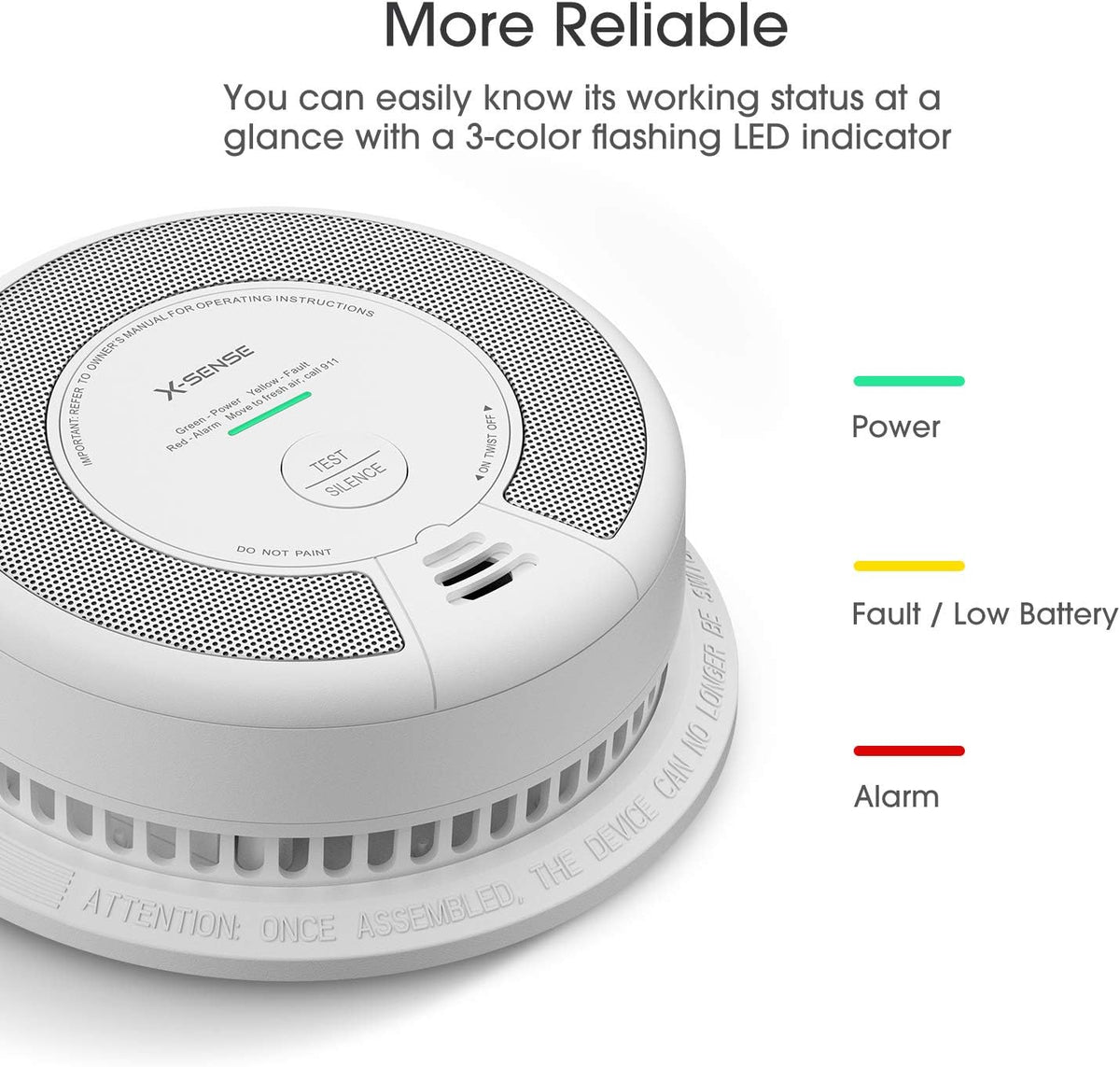 2-in-1 Smoke and Carbon Monoxide Detector Alarm H283