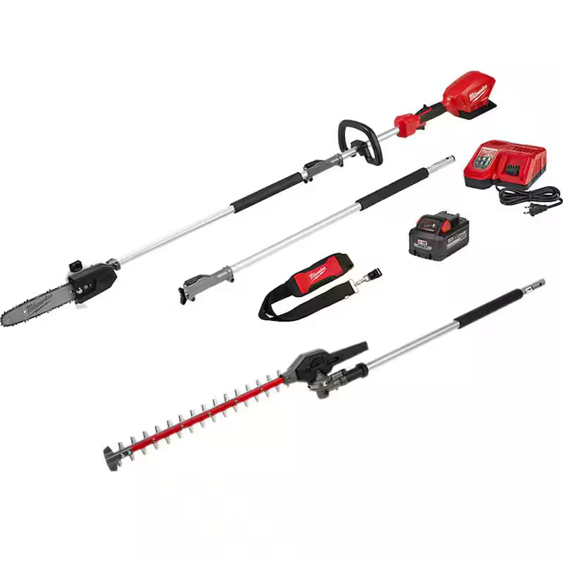 18V Cordless Pole Saw Kit with Hedger Attachment E39696