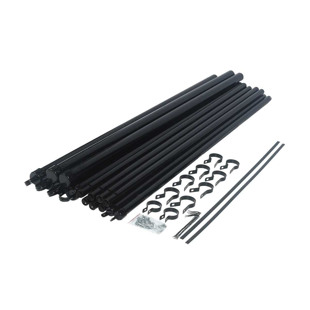 Black PVC Coated Chain Link Steel Fence 5X50 ft T5154