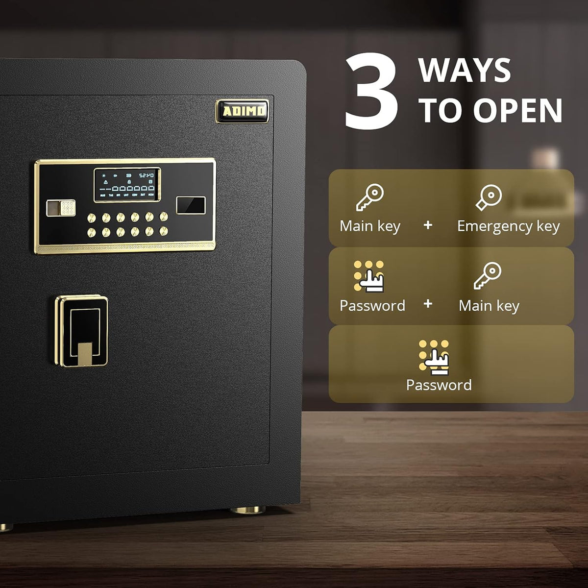 1.94 Cubic Feet Cabinet Safe with Digital Keypad and Removable Shelf H723094