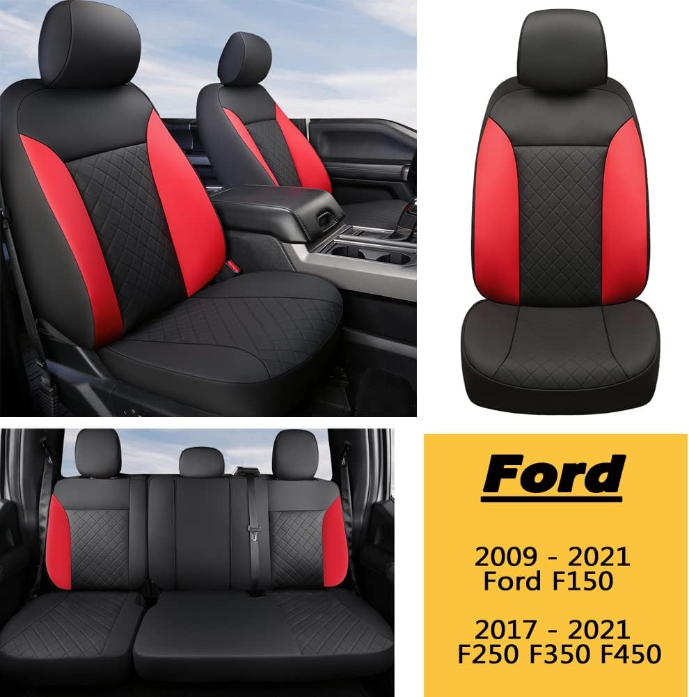 Custom Fit Car Seat Covers Full Set Black Blue W32308