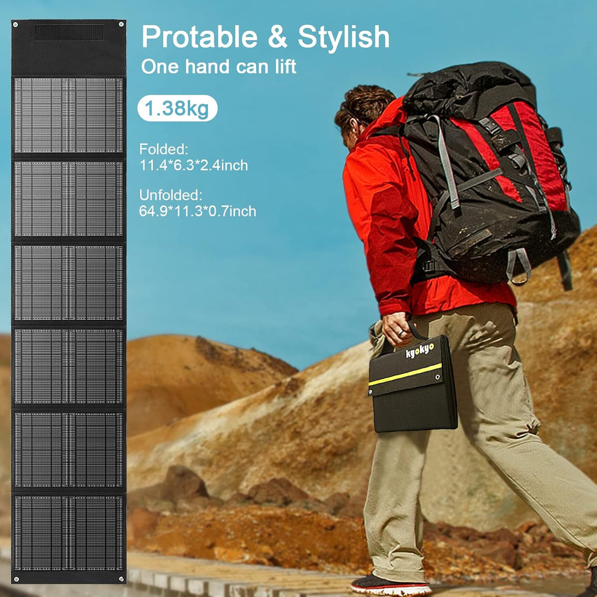 60W Foldable Portable Solar Panel U204687