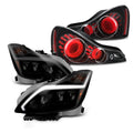 Smoked LED Projector Headlights & 3D LED Tail Lights B96808