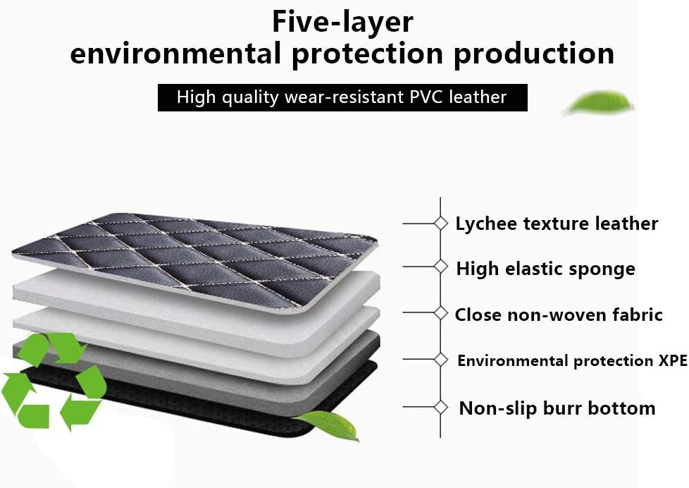 Leather Car Floor Mats Front & Rear Set E19099