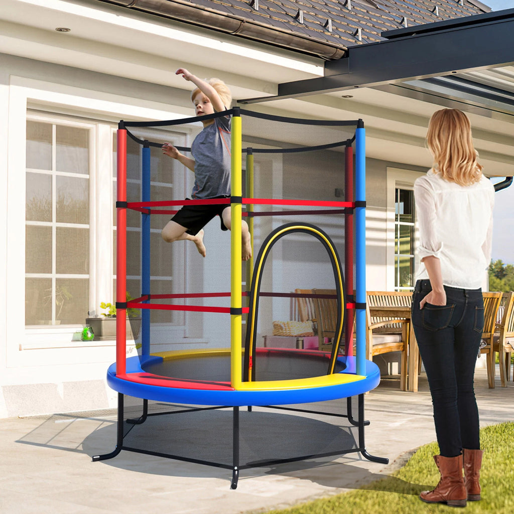 55'' Recreational Trampoline with Enclosure Net O4426