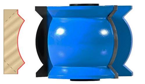 Carbide Tipped 3-Wing Crown Molding Q7636