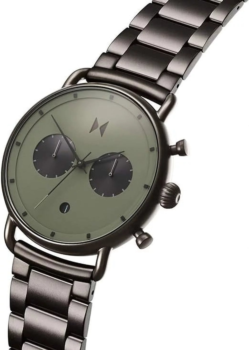 Gunmetal Tone Stainless Steel Chronograph Men's Watch O102