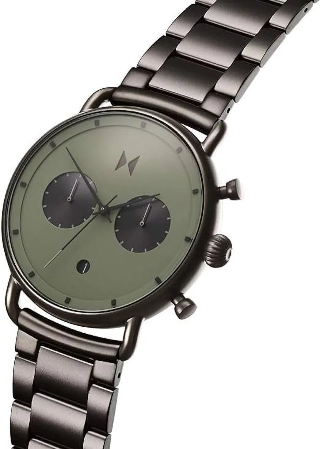 Gunmetal Tone Stainless Steel Chronograph Men's Watch O102