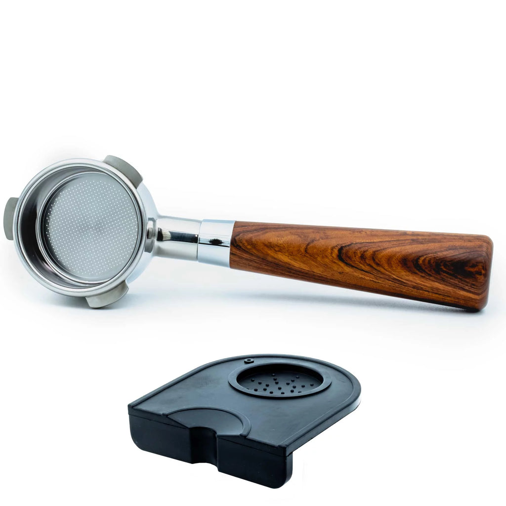 54mm Bottomless Portafilter Wood Handle 304 Stainless Steel E19429