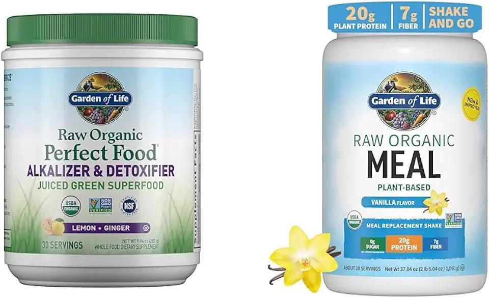 Organic Greens Superfood Powder Vegan Protein Powder Meal Replacement Shakes Vanilla Pea Protein A2592