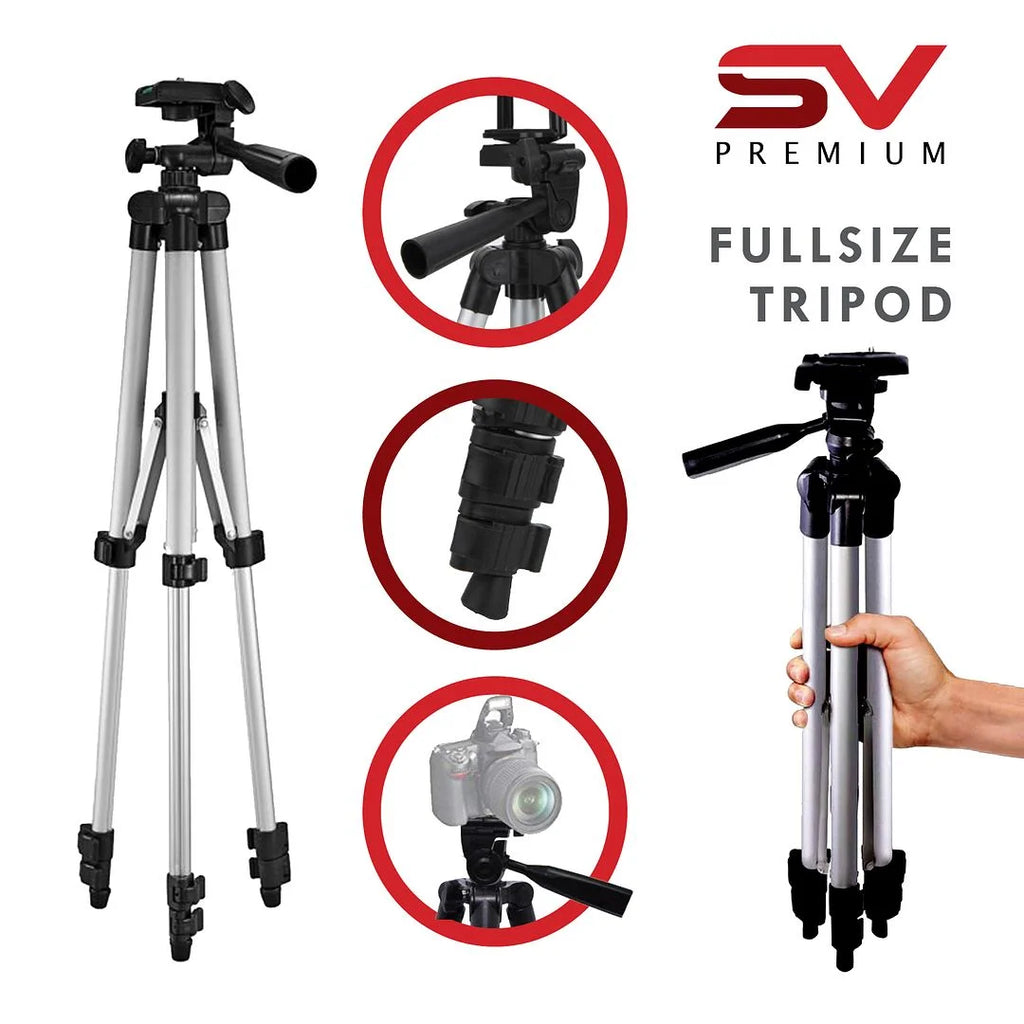 DSLR Camera with 18-55mm + 75-300mm Lens + 2 Pack 128GB Memory Card + Case + Tripod X979